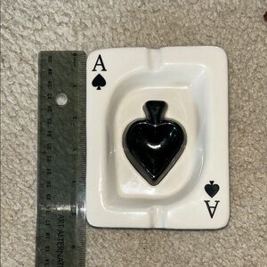 Ace of Spades Ceramic Ashtray